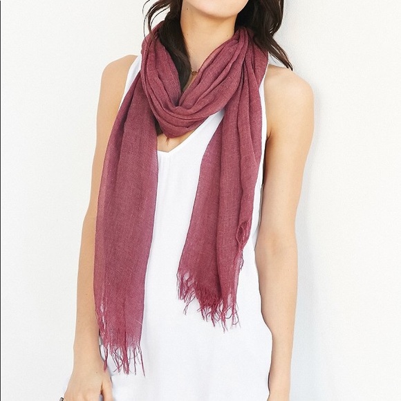 Urban Outfitters Accessories - Sheer Gauze Fringe Cotton oversized Blanket Scarf